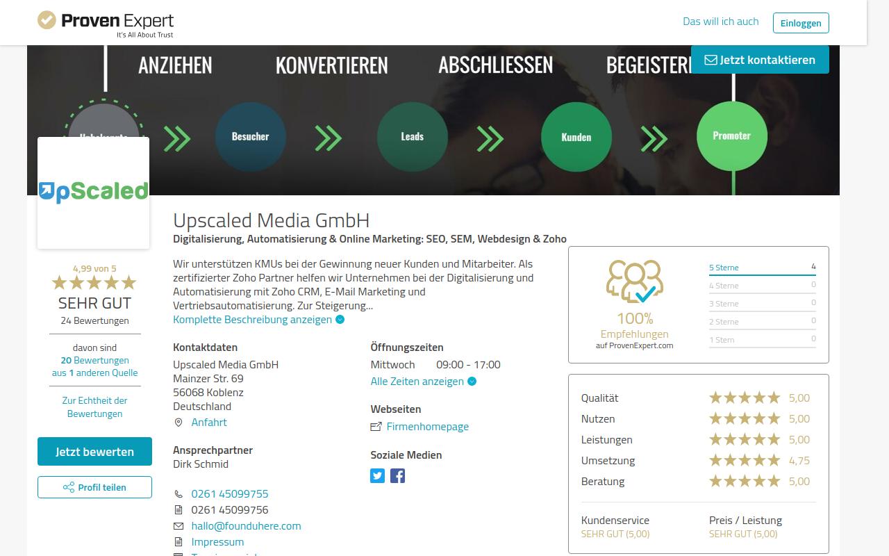 Upscaled Media GmbH Erfahrungen